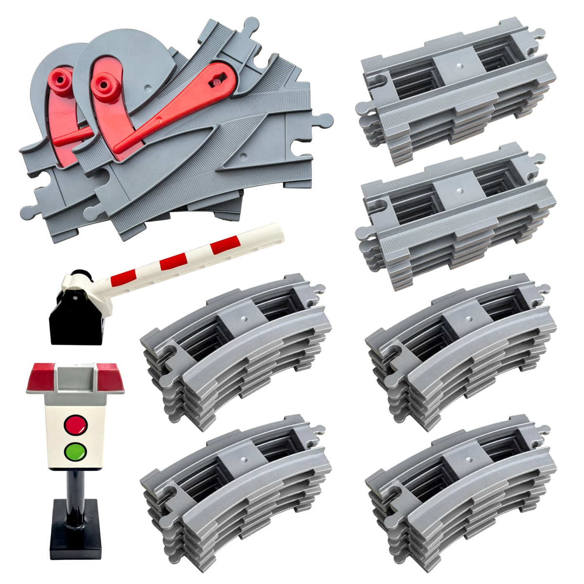 BananMelonBM curved tracks collection enables flexible layouts for imaginative play.