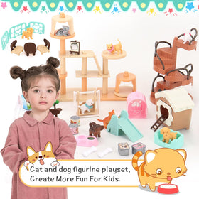 BananMelonBM dog stairs and swings support active pretend play.