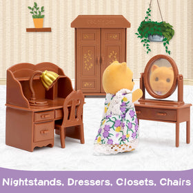 BananMelonBM tiny accessories complete a cozy dollhouse bedroom.