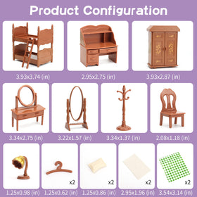 BananMelonBM dressing table and desk promote fine motor skills during pretend routines.