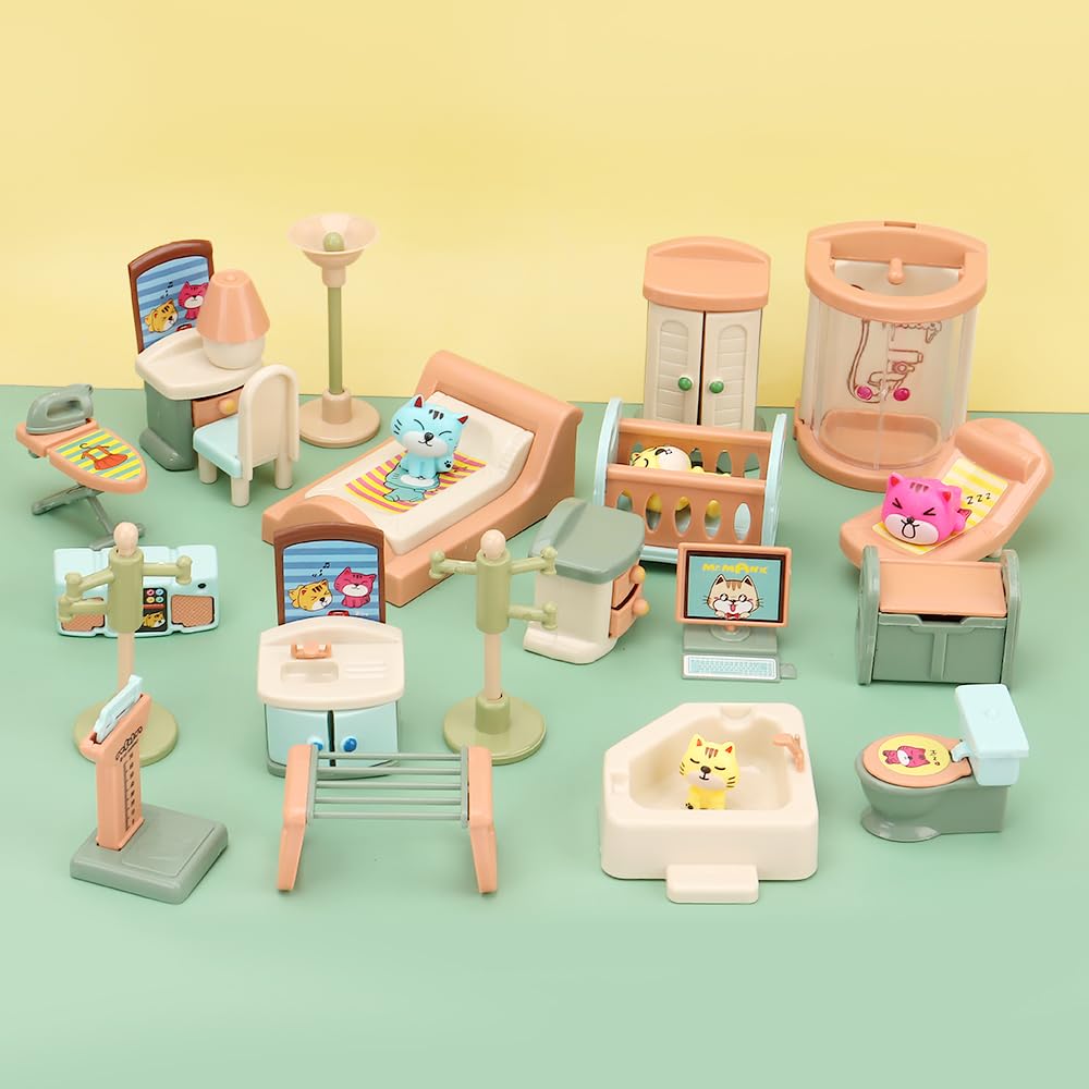 BananMelonBM dining-room setup supports mealtime role play and social interaction in tiny worlds.