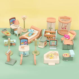 BananMelonBM dining-room setup supports mealtime role play and social interaction in tiny worlds.