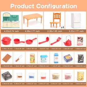 BananMelonBM dollhouse fridge and counter setup for realistic pretend cooking