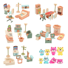 BananMelonBM dollhouse furniture set, versatile pieces for imaginative play.