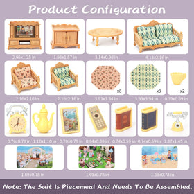 BananMelonBM dollhouse sofa with interchangeable colors supports creative design and hands-on activity