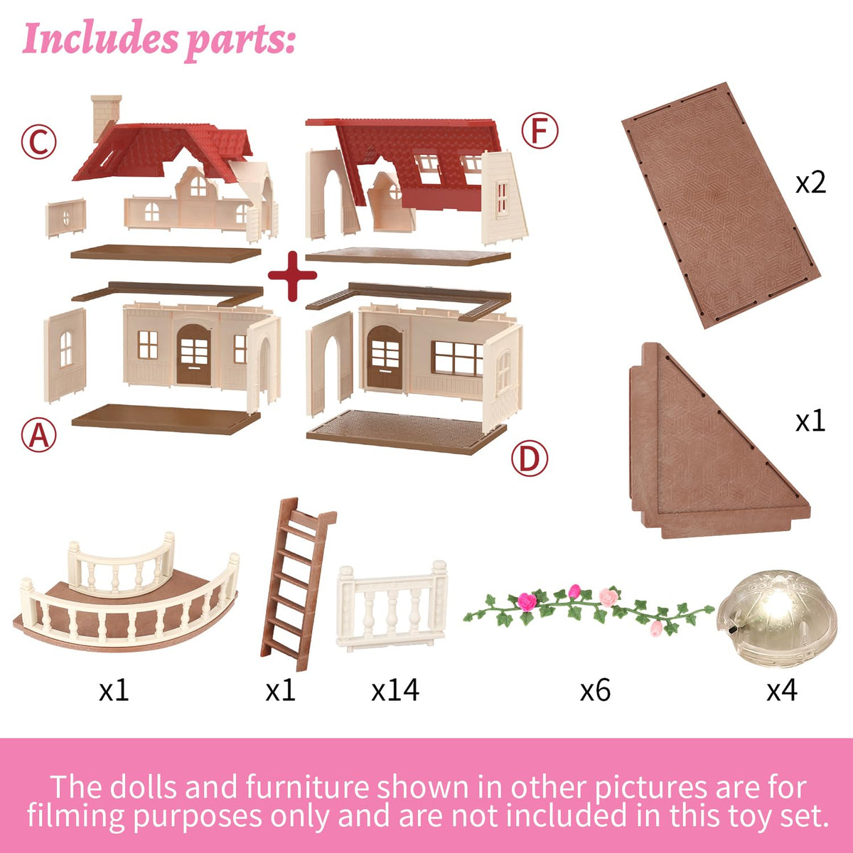 BananMelonBM dollhouse easy assembly for quick setup