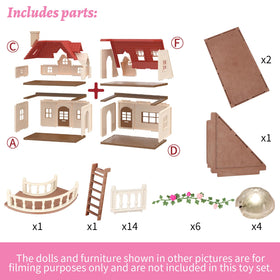 BananMelonBM dollhouse easy assembly for quick setup