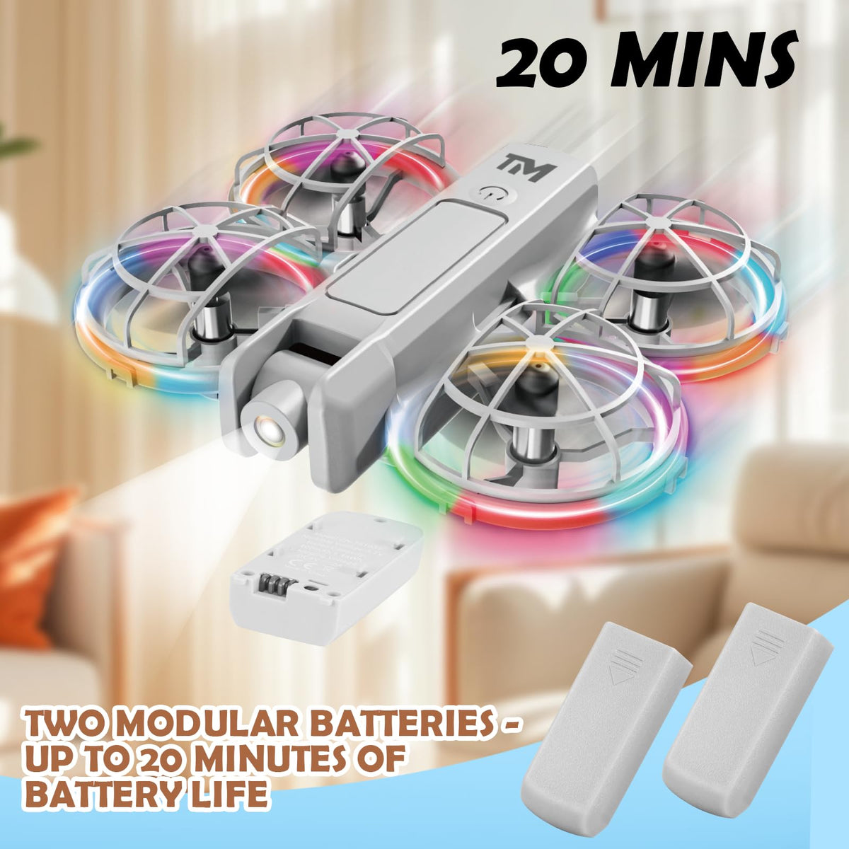 BananMelonBM drone enables headless mode for easier orientation.