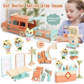 BananMelonBM Hospital Ambulance Toy with lights and sounds for role-play.