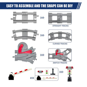 BananMelonBM switch tracks add adjustable routes for evolving layouts.