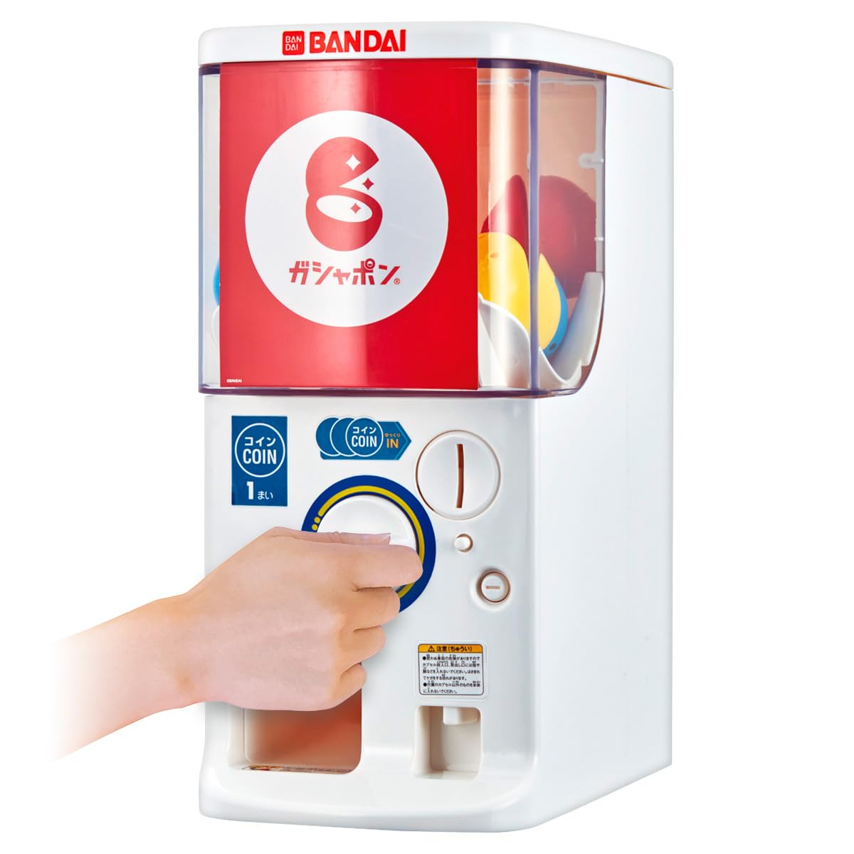Bandai Gashapon Machine Tri three colorful capsules ready for play and display