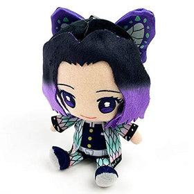 Kocho Shinobu chibi plush closeup reveals cute details and premium stitching.
