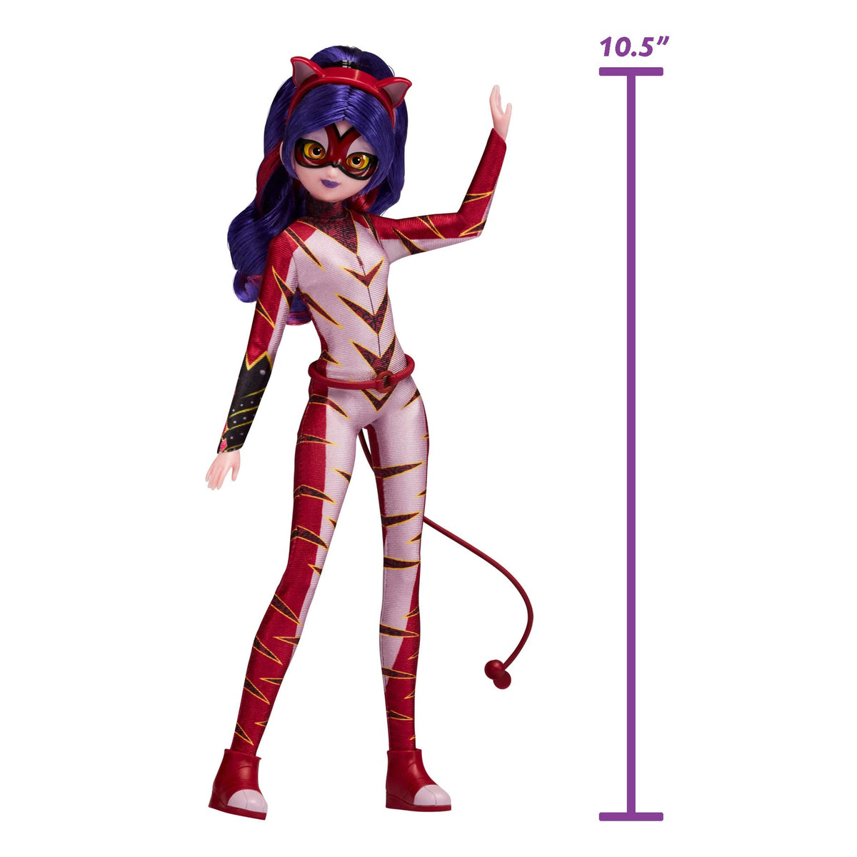 Bandai Miraculous figure with Kwami Roaar and accessories for storytelling.