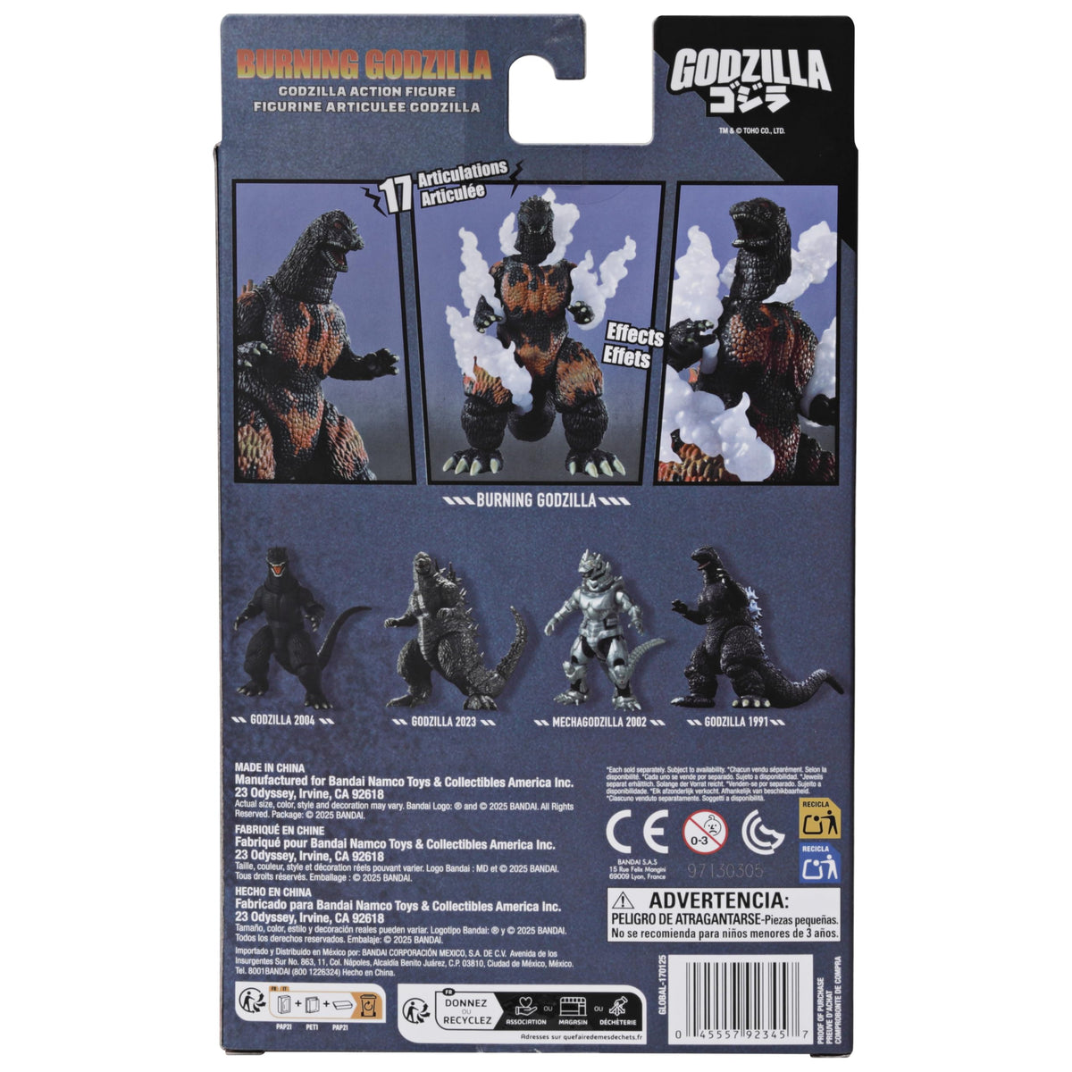 Bandai Namco Burning Godzilla suitable for kids ages 4 and up and collectors