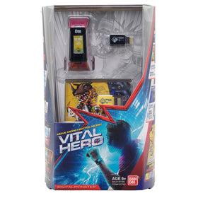 Bandai Namco Digimon Vital Hero Red Band front view with time display for daily activity.