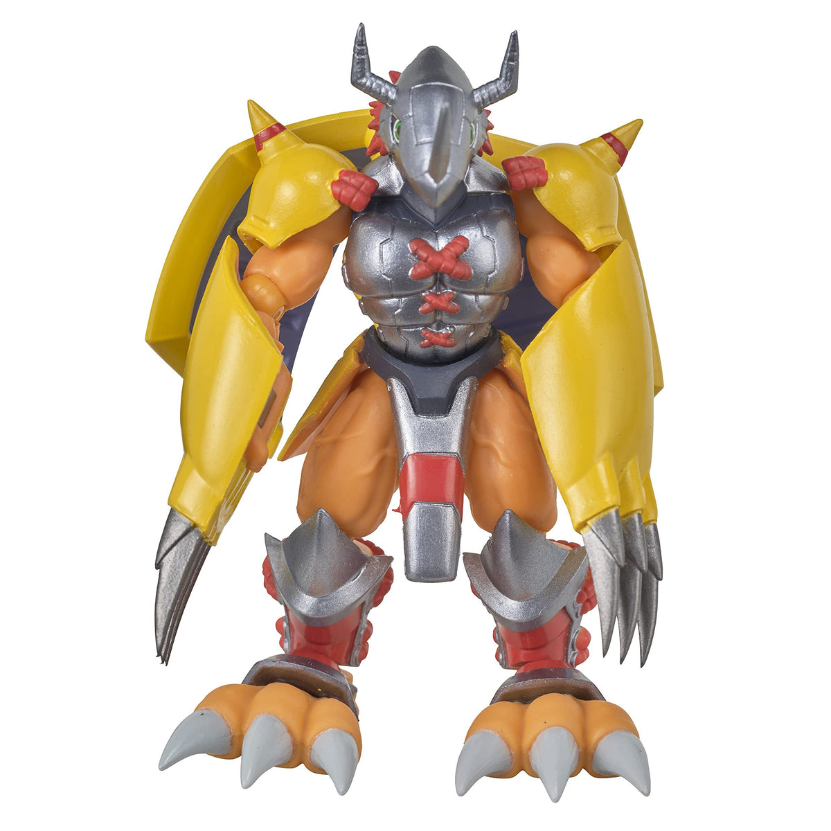 Bandai Namco WarGreymon SHODO figure features anime-style yellow armor