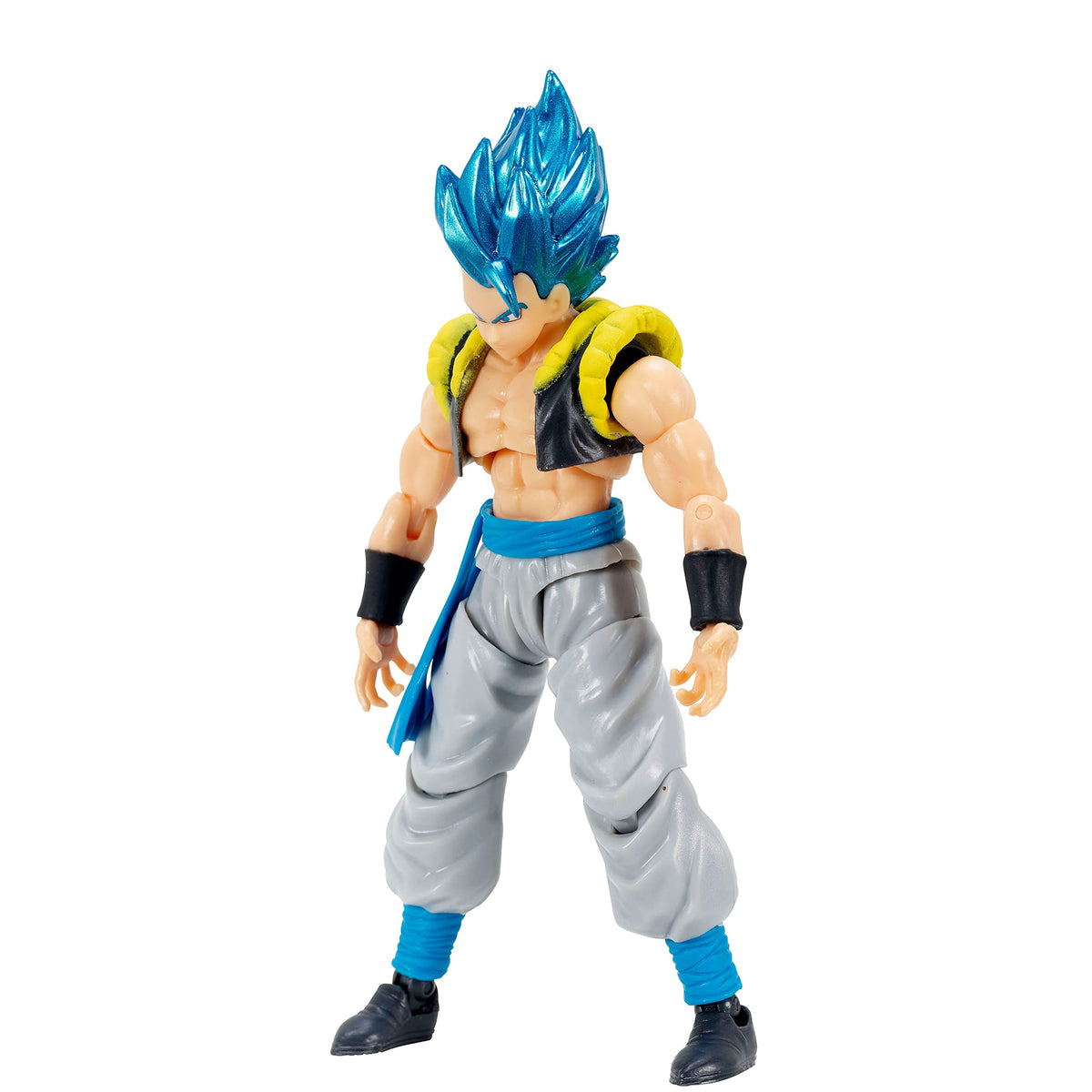 Bandai Namco Dragon Ball Evolve blue Gogeta figure close-up with realistic details