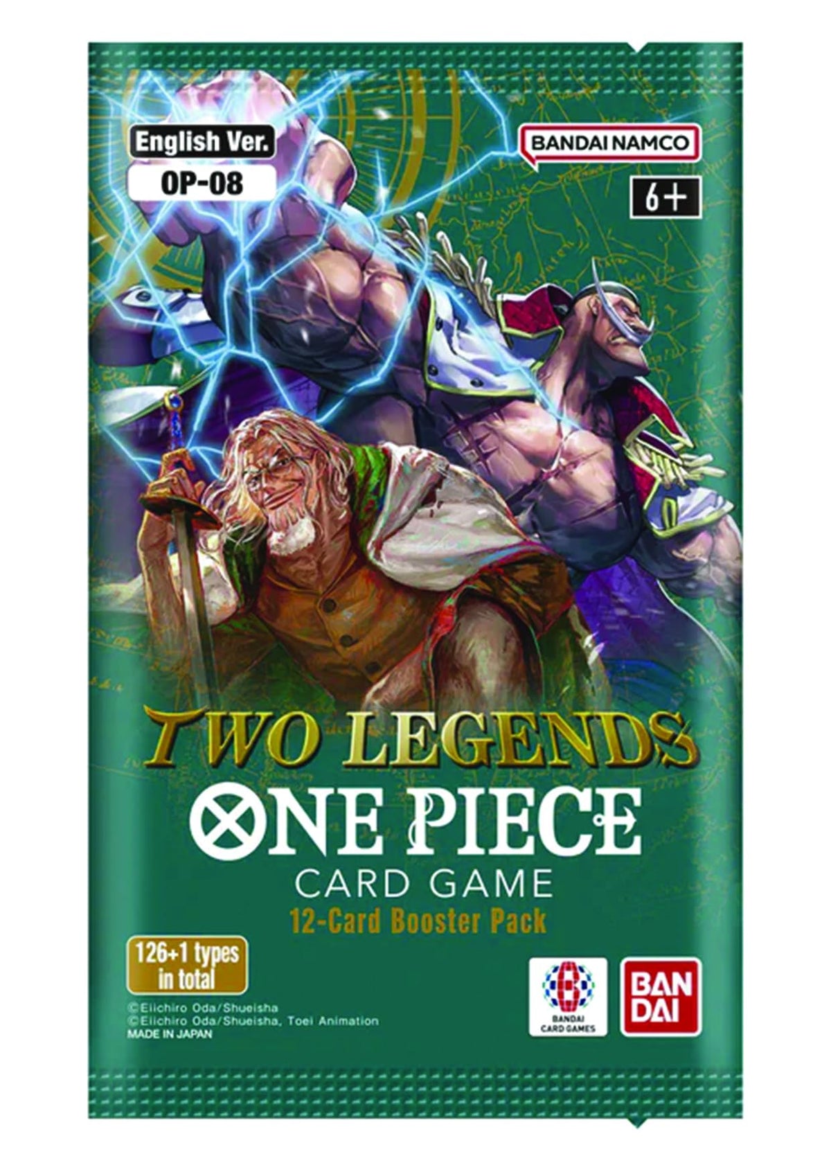 Bandai Namco One Piece OP-08 booster pack front view for collectors and deck builders