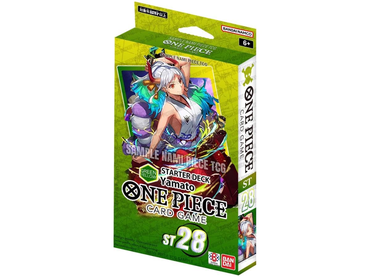 Bandai One Piece Card Game ST-28 Yamato starter deck front view for quick practice and casual play.