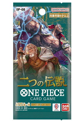 Bandai One Piece Two Legends OP-08 booster box front view ideal for expanding card collection
