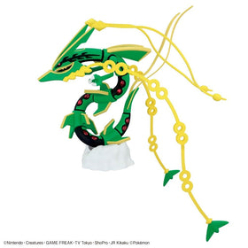 Bandai Pokémon Mega Rayquaza model kit, official licensing label confirms authenticity.