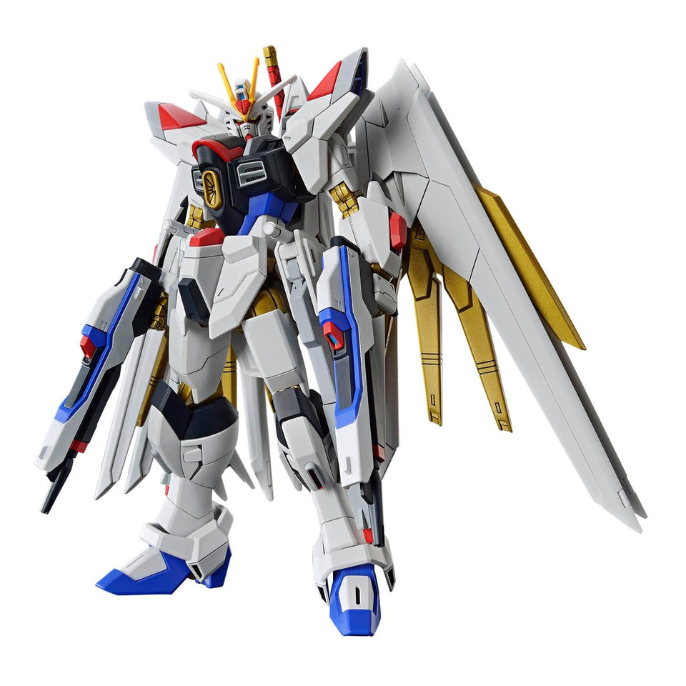 Bandai Spirits Gundam Seed Freedom Mighty Strike box front, ideal for display and collector motivation.