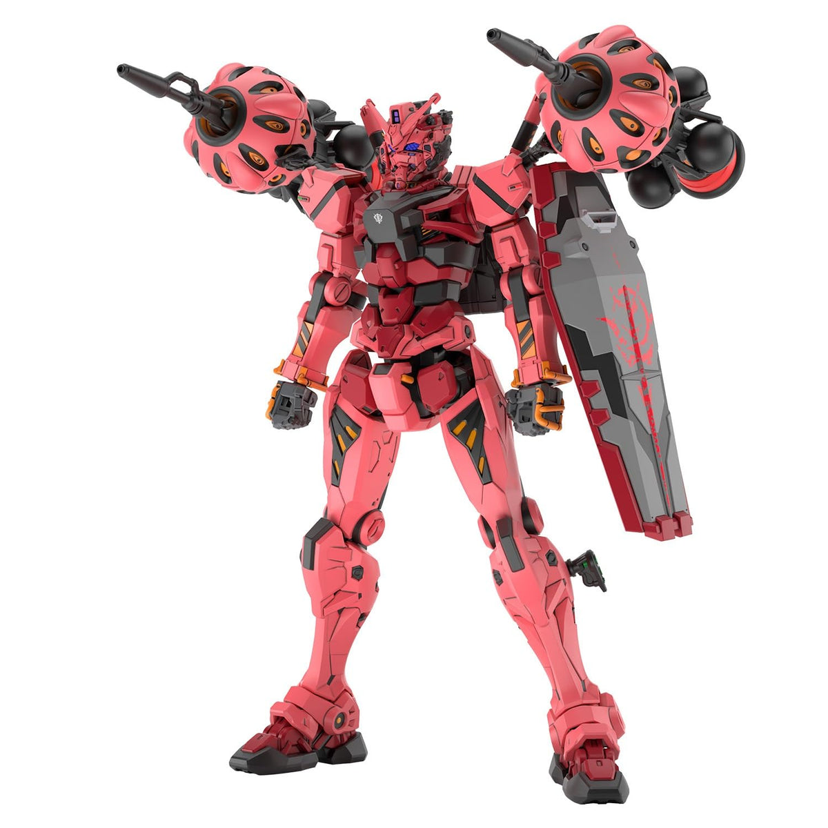 Bandai Spirits Red Gundam head detail shows crisp color separation for display