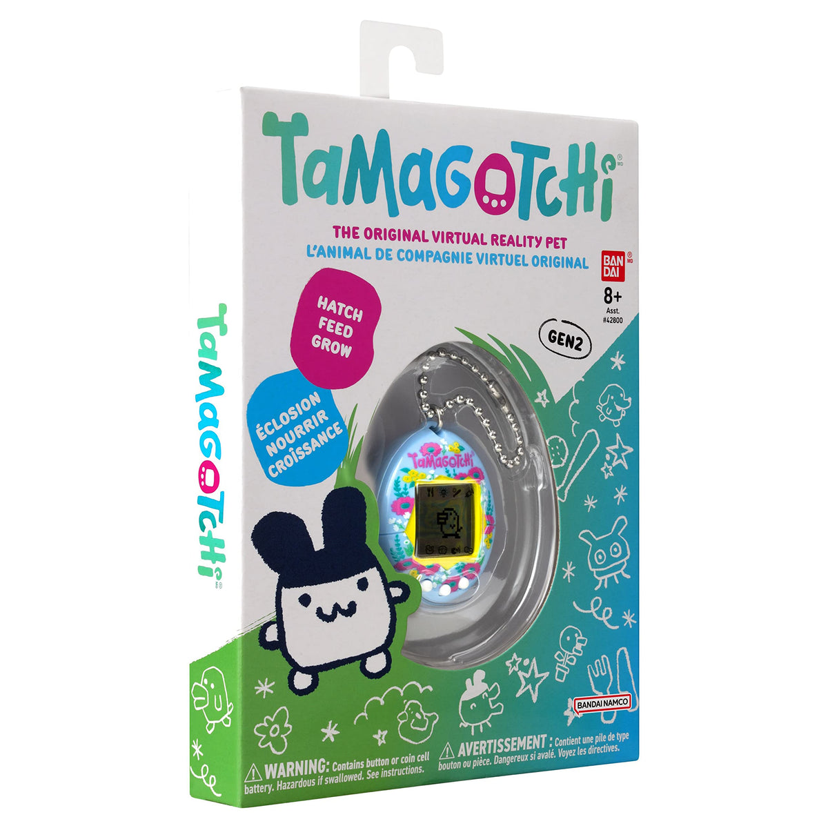 Bandai Tamagotchi Original Garden Poppies care interactions on screen capture daily nurturing moments.