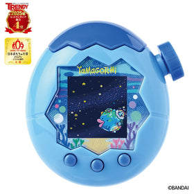 Bandai Tamagotchi Paradise Blue Water docked setup demonstrates shared play experiences