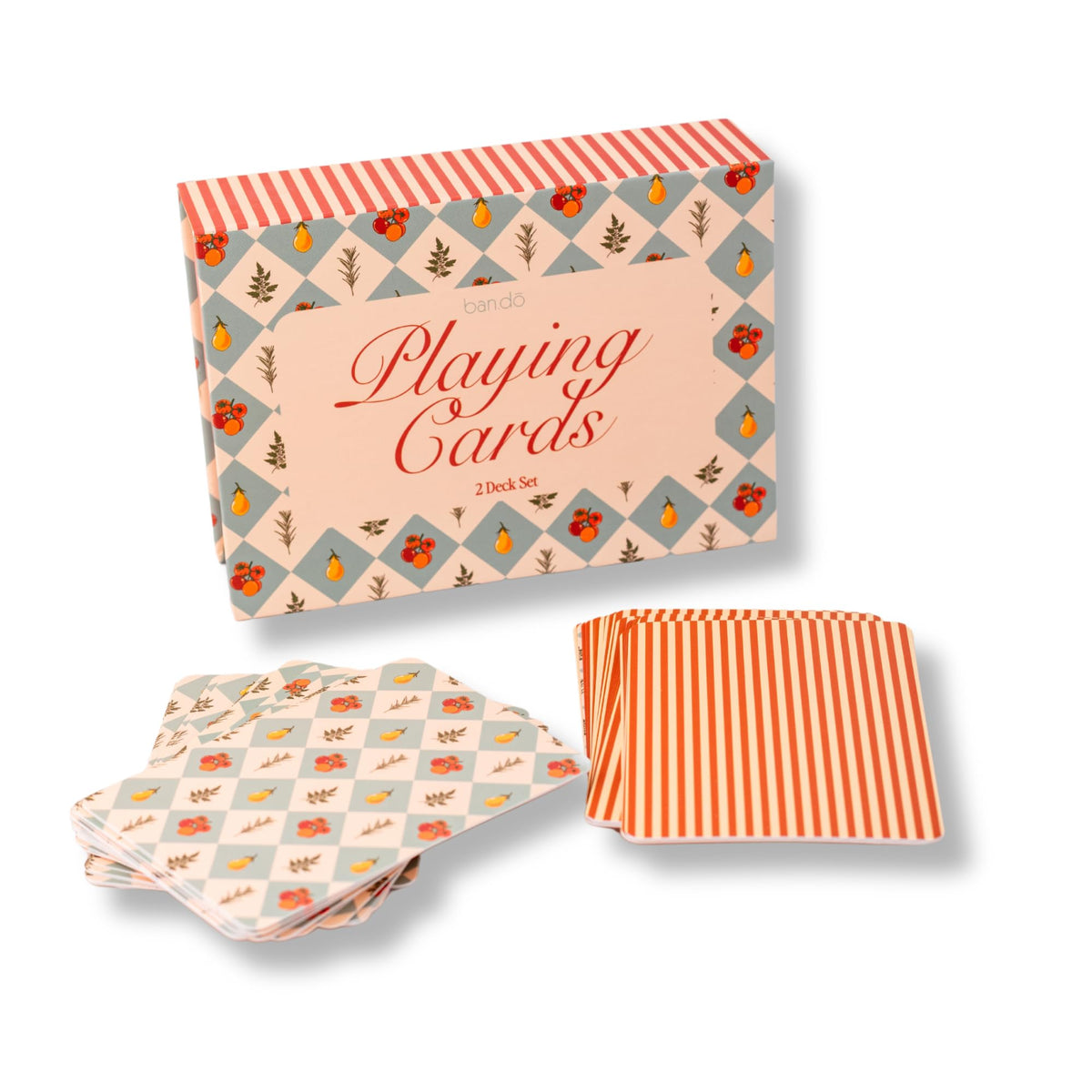 Ban.do garden playing cards deck with case ideal for travel game nights