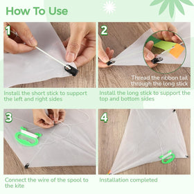 B bangcool set of 10 blank kites for group outdoor activities