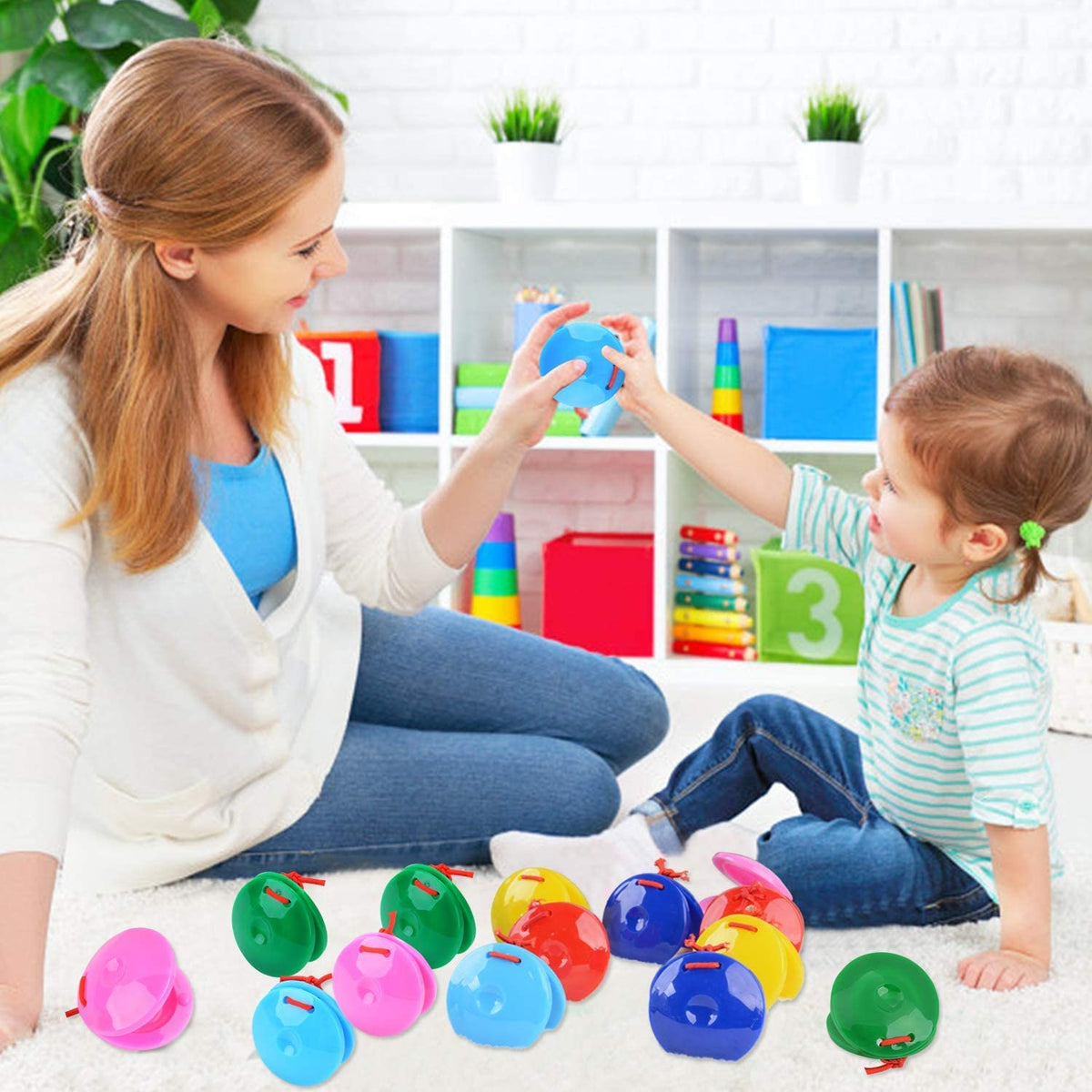 B bangcool finger castanets red spark creative music play for kids