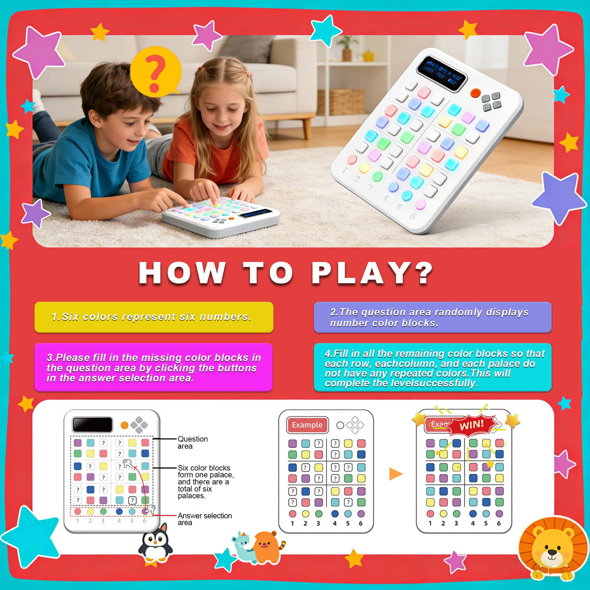 Bangqitimes Sudoku Console high-contrast tiles aid visual learners
