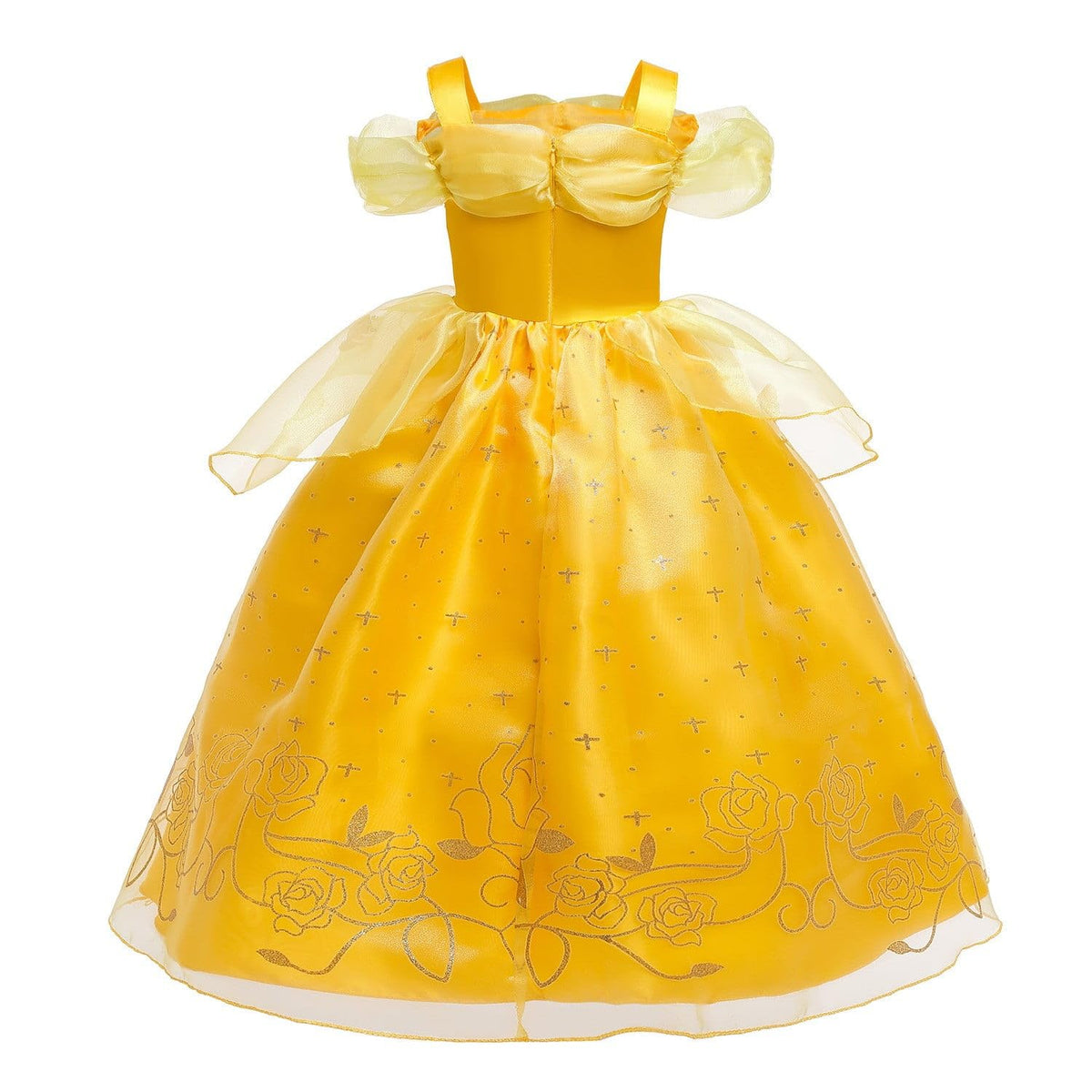 BanKids Princess Belle dress full length, floor-ready for twirls.