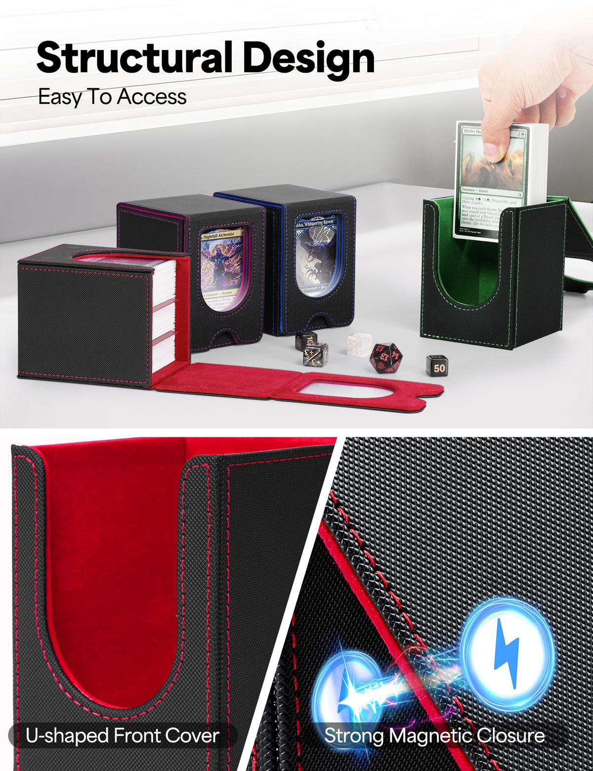 banloga waterproof PU leather exterior with magnets for durable protection