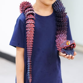 BANPIWOLG 47.5-inch snake model with movable teeth for desk decor and focus.