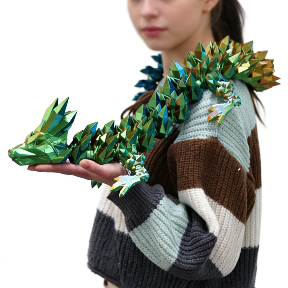 Banpiwolg dragon model, detailed assembly view for desk centerpiece.
