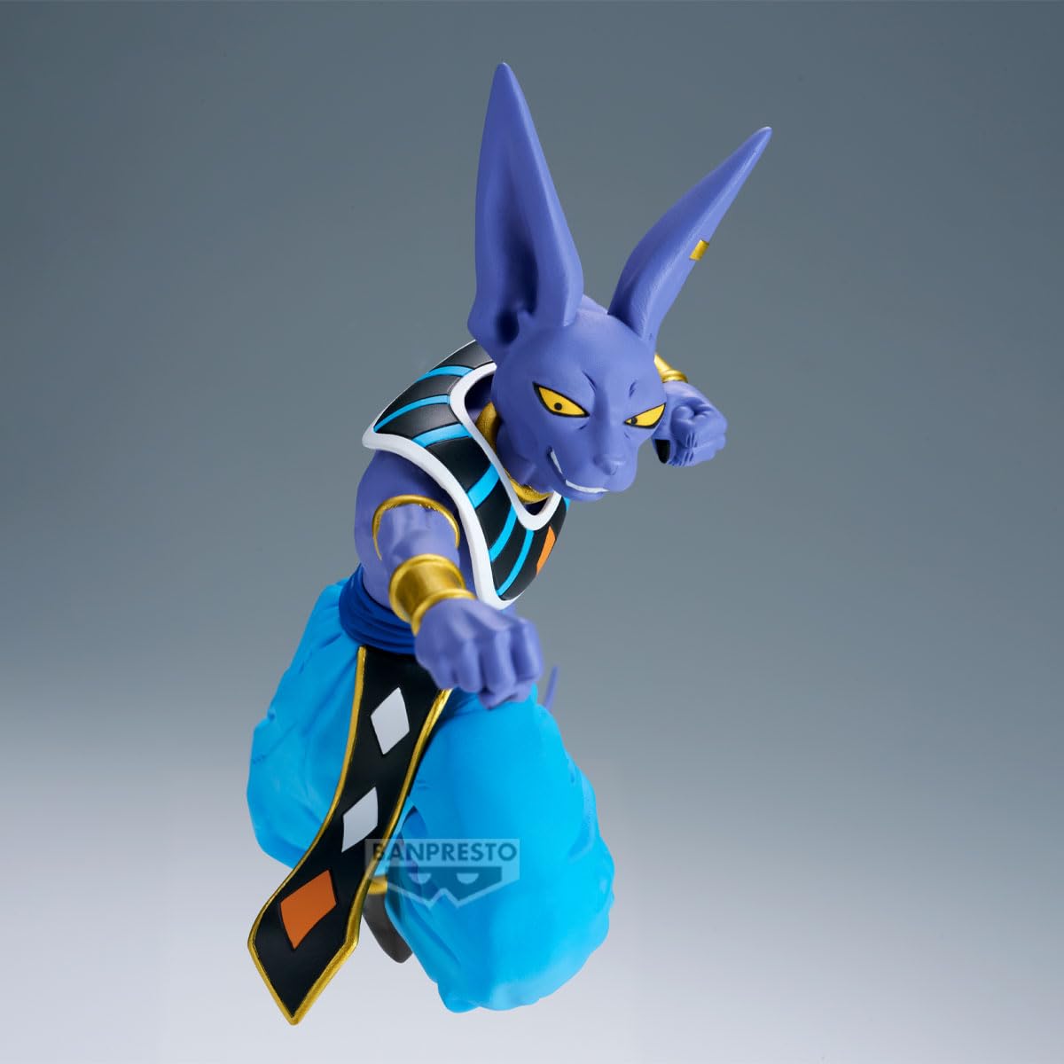 Banpresto Beerus head detail close-up highlighting sculpted features