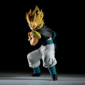 Banpresto Gogeta Grandista figure sturdy base enhances stability.