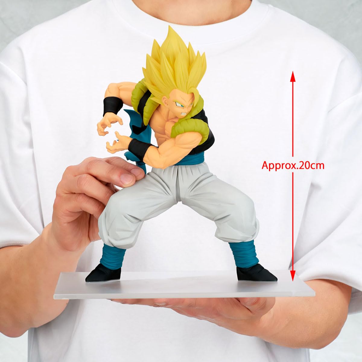 Banpresto Gogeta Grandista figure with other figures for dynamic display.