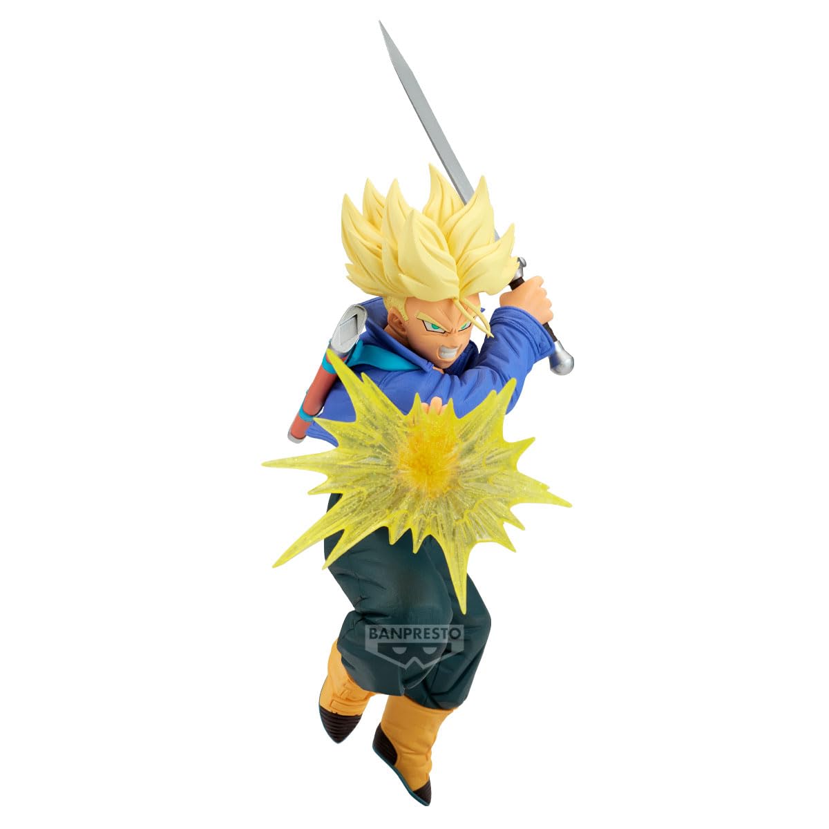 Banpresto Dragon Ball Z Trunks GXMateria figure front view for dynamic shelf display