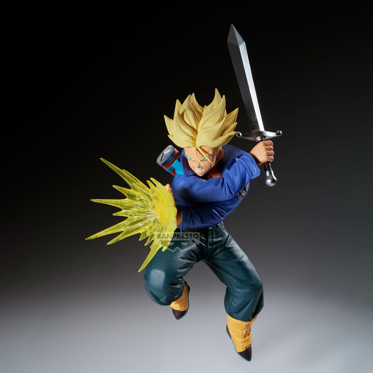 Banpresto Dragon Ball Z Trunks GXMateria figure packaging showing official license label