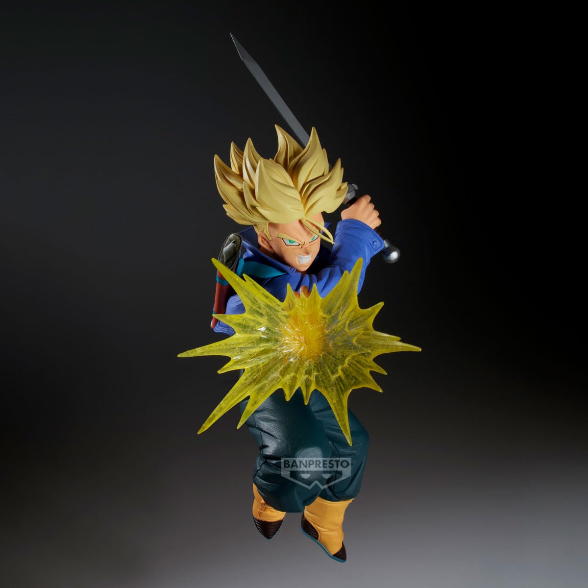 Banpresto Dragon Ball Z Trunks GXMateria figure in iconic pose for display