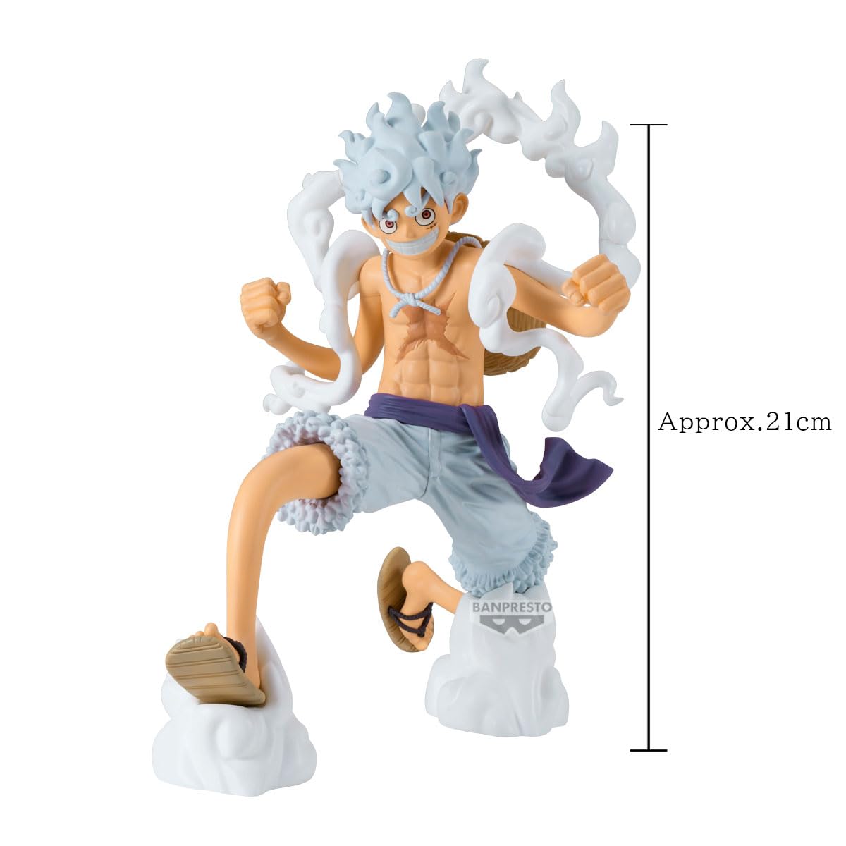 Banpresto Gear 5 Luffy icon pose display-ready for shelves.