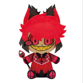 Banpresto Alastor Super Big Plush front view, soft fur for cozy display