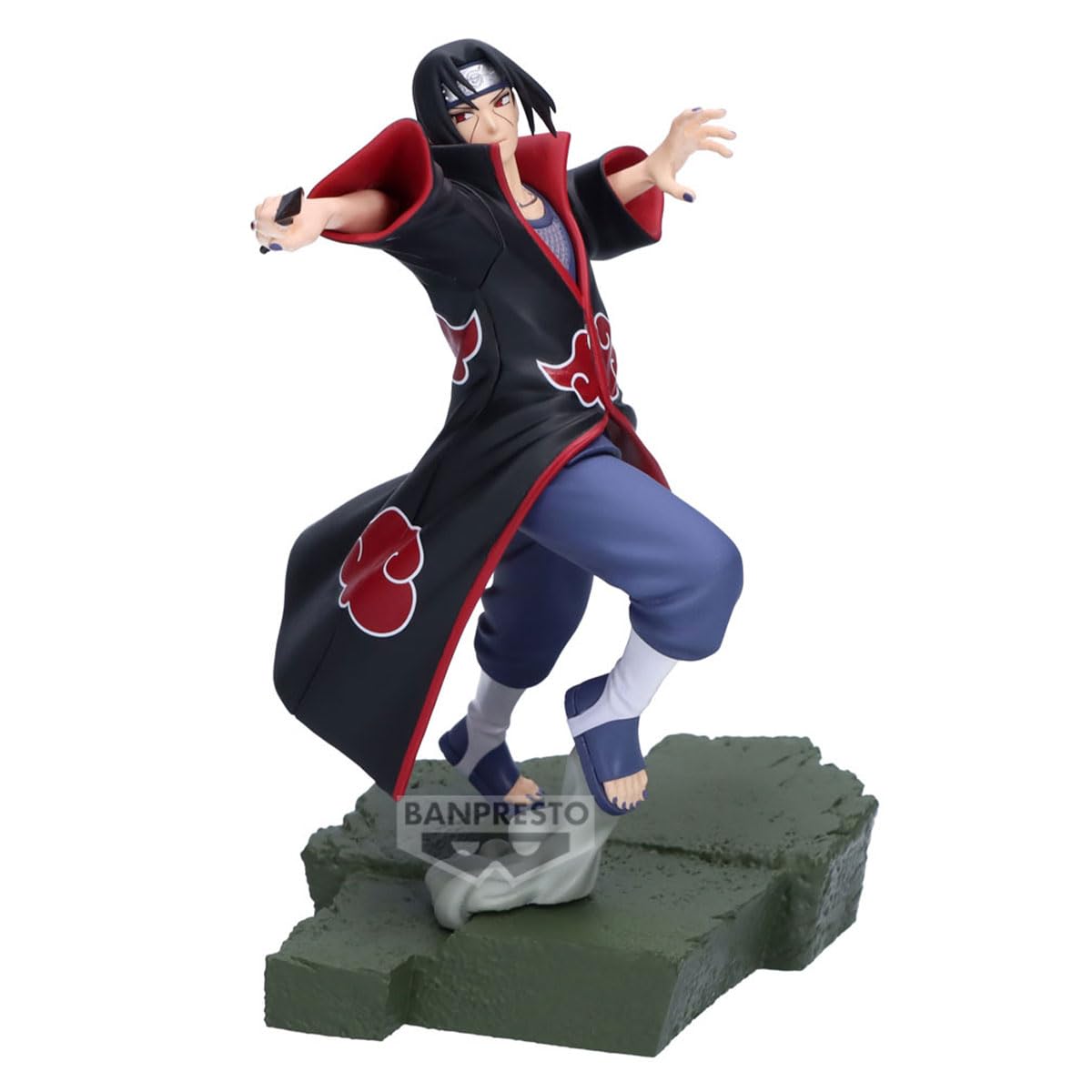 Banpresto Itachi Uchiha combination battle figure in 6.3-inch form, ideal for Naruto displays.
