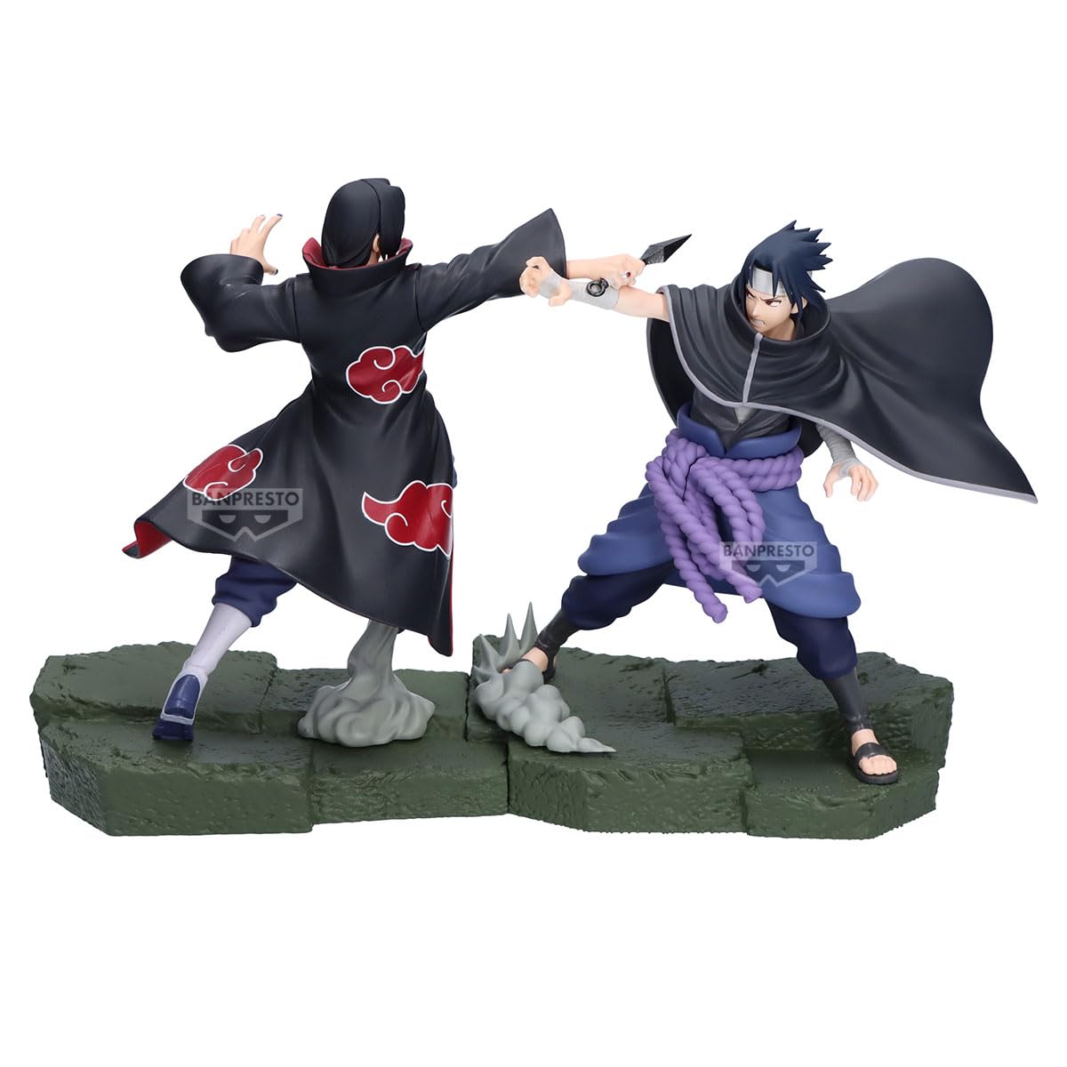 Banpresto Itachi Uchiha display-ready shelf piece.