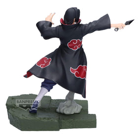 Banpresto Itachi Uchiha packaging with Bandai Namco label.
