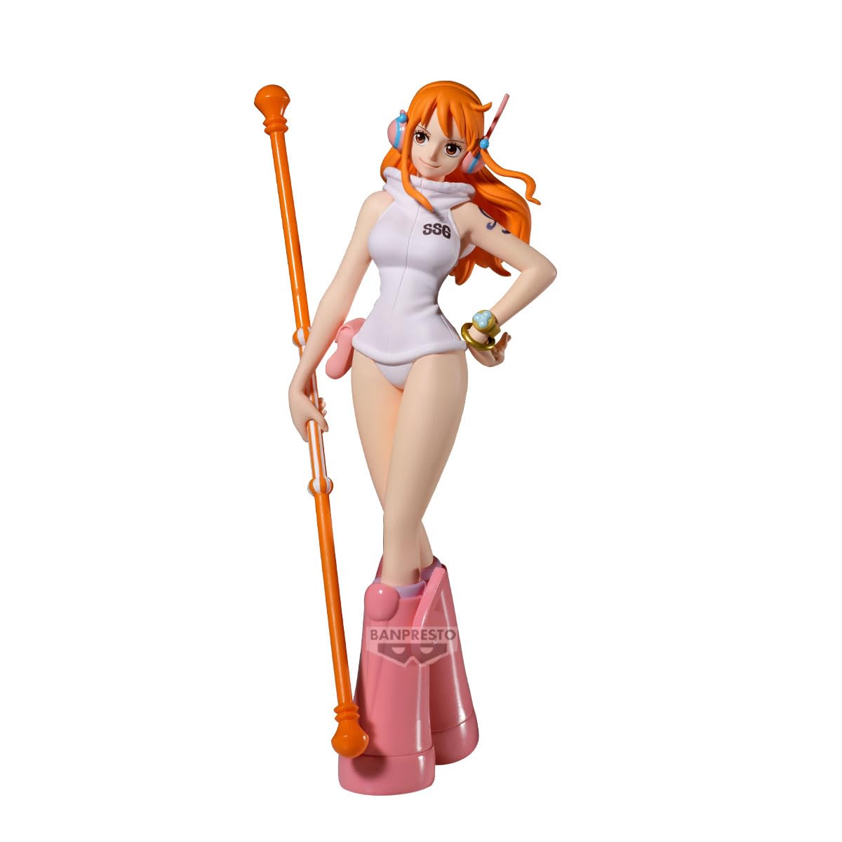 Banpresto Nami Egghead Ver Shukko figure enhances display collection.