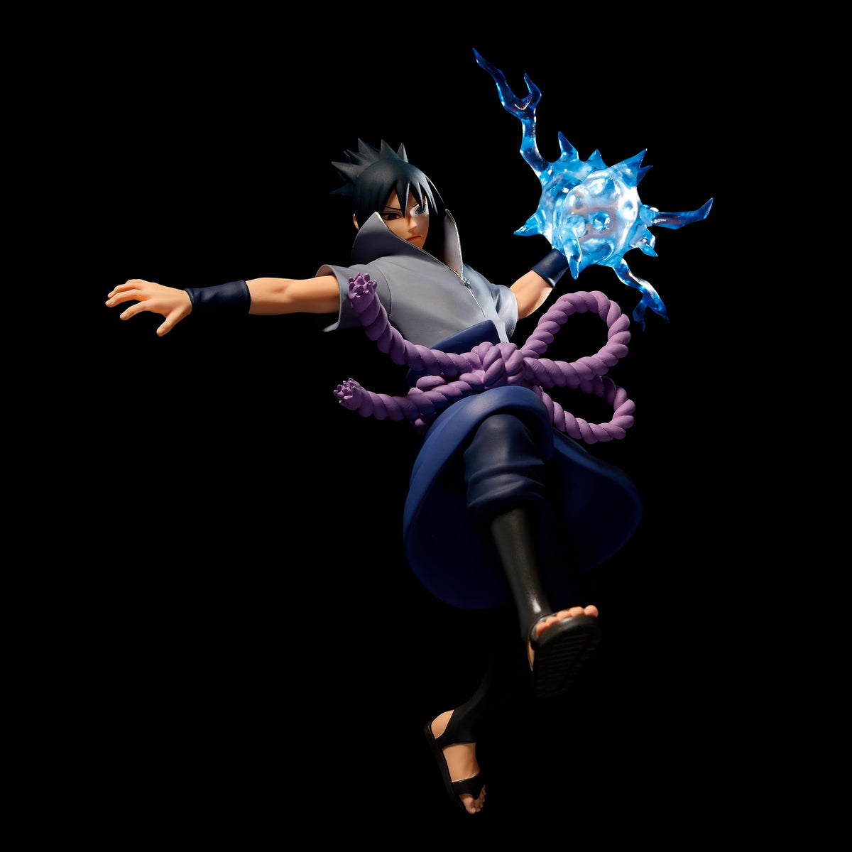 Dynamic pose captures Sasuke mid-action for an energetic display.
